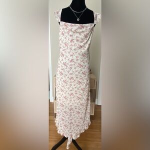 Cream and Pink Maxi Dress